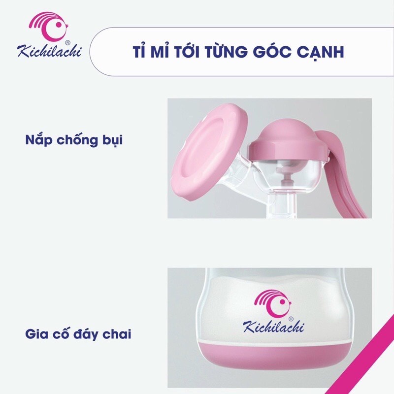 Máy hút sữa bằng tay, hút sữa cầm tay kichilachi tặng 6 túi trữ sữa