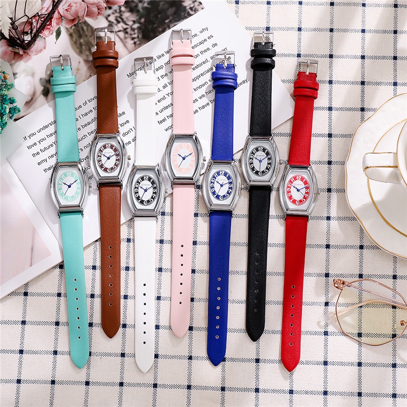 Đồng Hồ Đeo Tay Tonneau Dây Da Thời Trang Cho Nữ