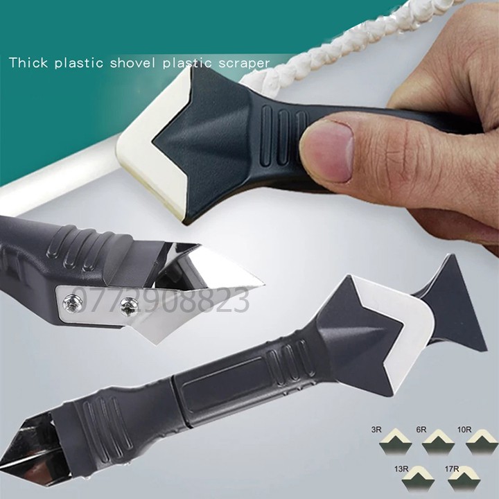 Bộ dụng cụ cạo tuốt miết chỉnh mạch keo silicon 3 trong 1