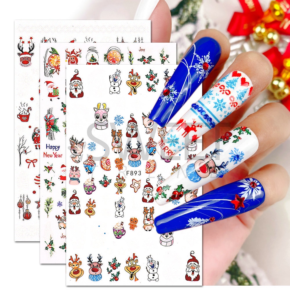 Sticker 3D | Giáng Sinh Noel 2023 | Merry Christmas | Hình Dán Móng