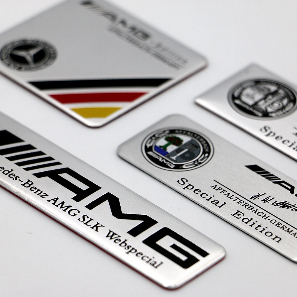 Miếng Dán Logo Mercedes-Benz Bằng Nhôm Trang Trí Xe Hơi