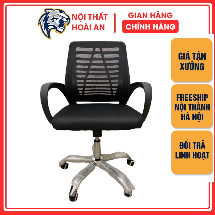 Ghế Xoay Văn Phòng HA11 Nệm Ghế Cao Su Non Nguyên Khối, Êm Ái, Khó Lún Xẹp Khi Sử Dụng - Nội Thất Hoài An