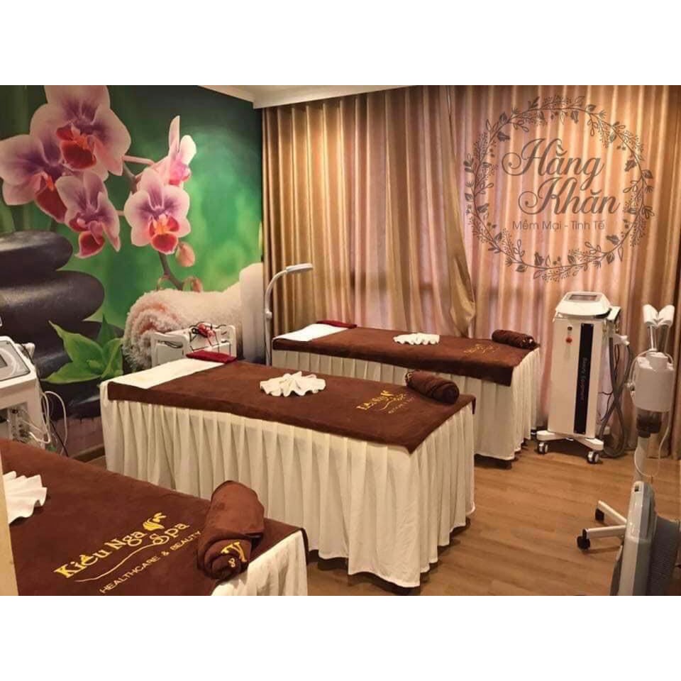 Khăn trải giường spa Anh Minh chất microfiber kt 90*190cm có thể dùng để đắp người vào mùa đông