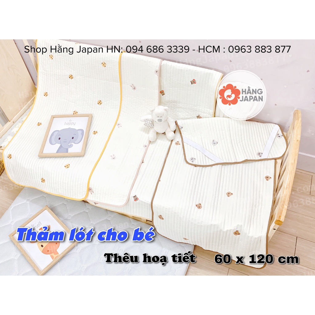 Thảm lót thêu họa tiết kích thước 60*120cm xinh xắn đáng yêu cho bé