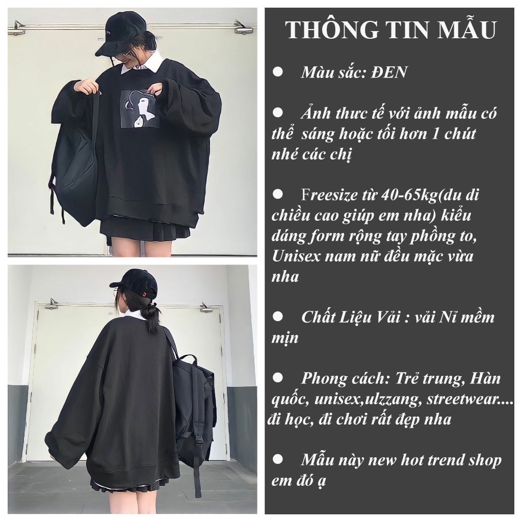 Áo nỉ nữ SGIRL áo sweater tay bồng cá tính_VIETCEN | BigBuy360 - bigbuy360.vn
