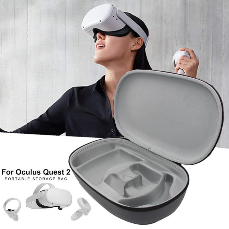 WULI Storage Bag Hard Case for Oculus Quest 2 EVA  Shockproof Waterproof VR Glasses Bag Carrying Case