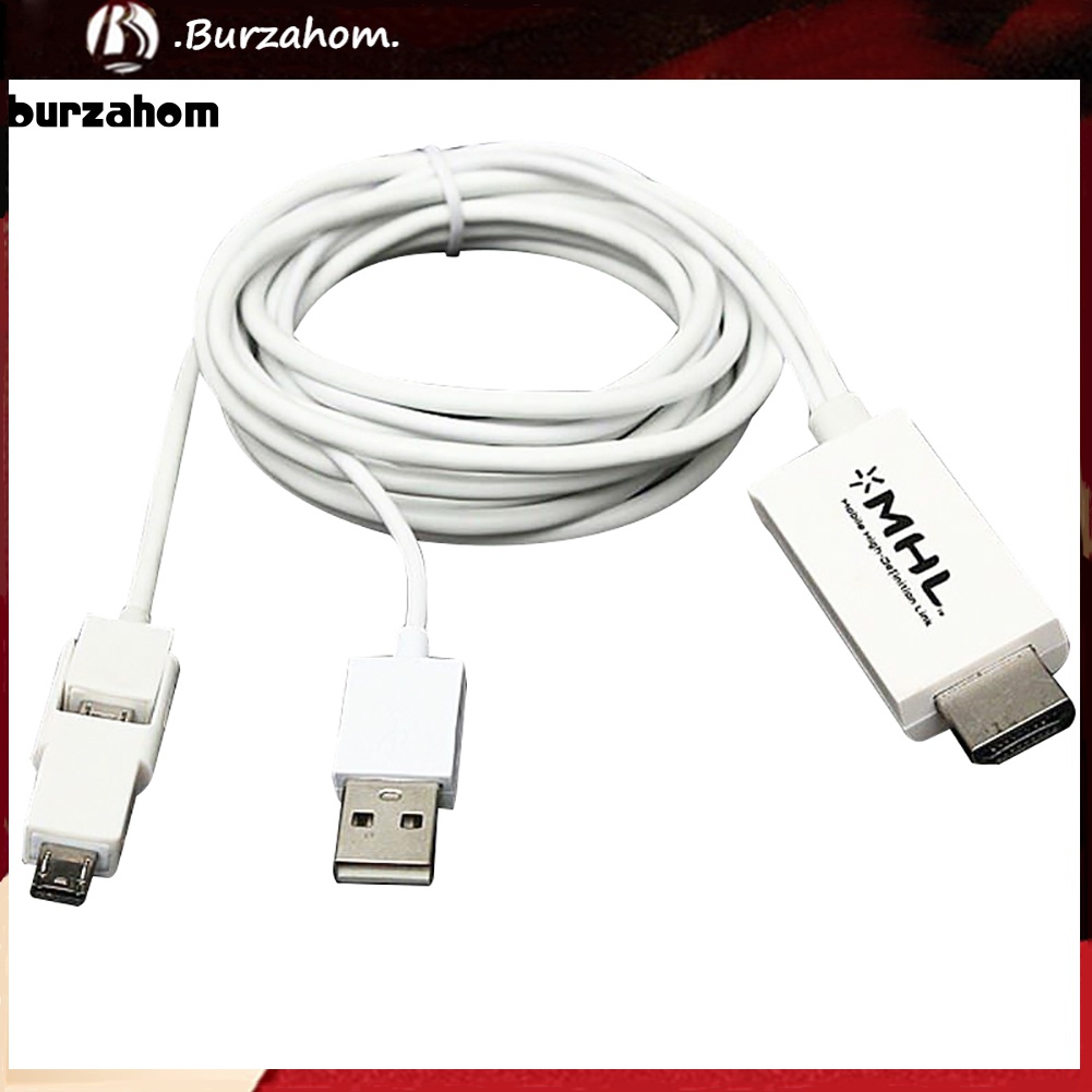 Cáp chuyển đổi cổng Micro USB MHL sang HDMI 1080P dài 2.5m 5/11 Pin cho điện thoại Android