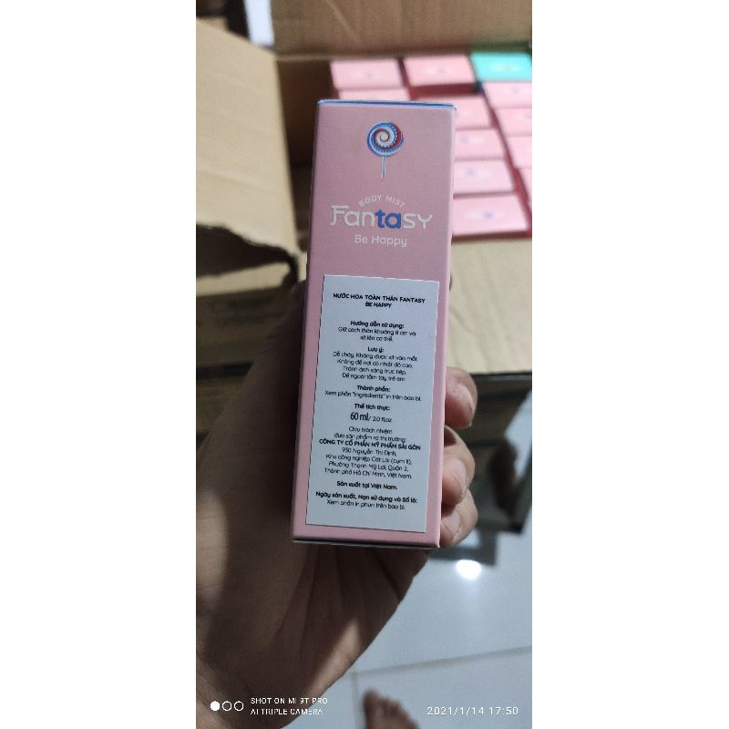 (60ml) Nước hoa Body Mist Fantasy | Thế Giới Skin Care