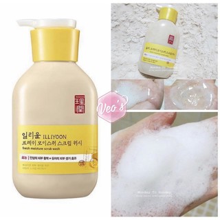 Sữa Tắm Tẩy Tế Bào Chết ILLIYOON Fresh Moisture Scrub Wash 400ml