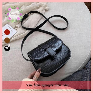 Túi Bán Nguyệt 💖FREESHIP💖Túi Bán Nguyệt Vân Da Cá Sấu Thời Trang Cao Cấp Năng Động
