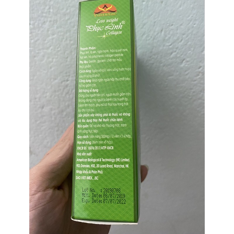 VIÊN UỐNG GIẢM CÂN PHỤC LINH SAO VIỆT MẪU CŨ (36 viên) | BigBuy360 - bigbuy360.vn