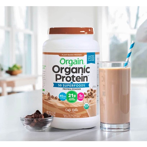 Sữa bột Protein hữu cơ Orgain Organic Protein  Siêu dinh dưỡng. Hộp siêu to 1.22kg