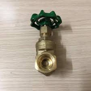 Van tổng (van 2 chiều) tay vặn bằng đồng phi 21, 27.