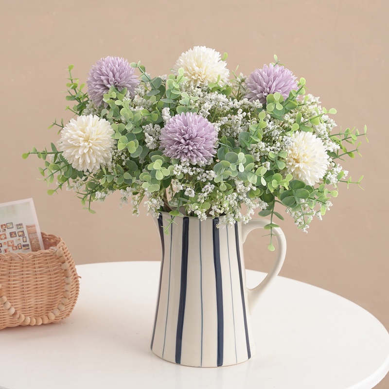 12pcs/1 Bó Hoa Bồ Công Anh Giả 12 Bông hoa giả decor Trang Trí Tiệc Cưới Gypsophila Bạch đàn trang trí nhà
