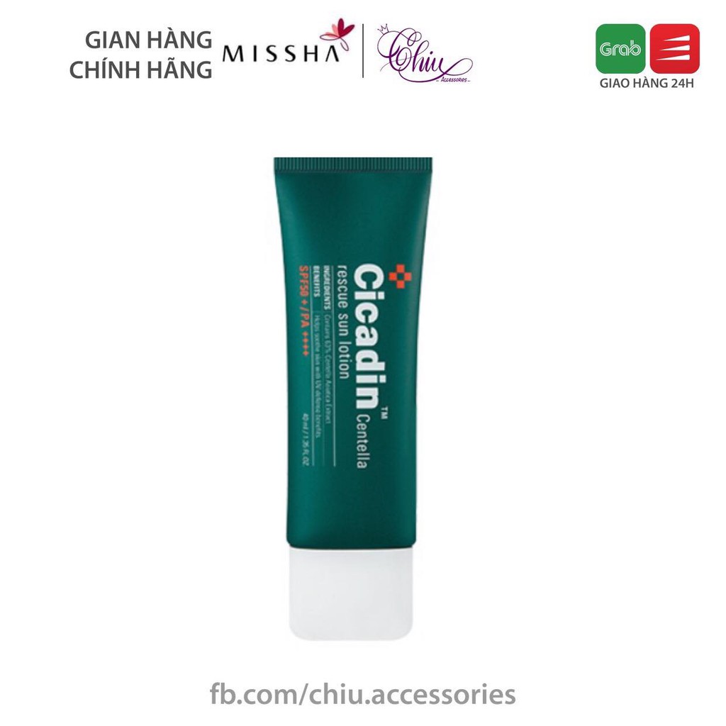 Sữa chống nắng Missha circadin centella rescue sun lotion cho da nhạy cảm