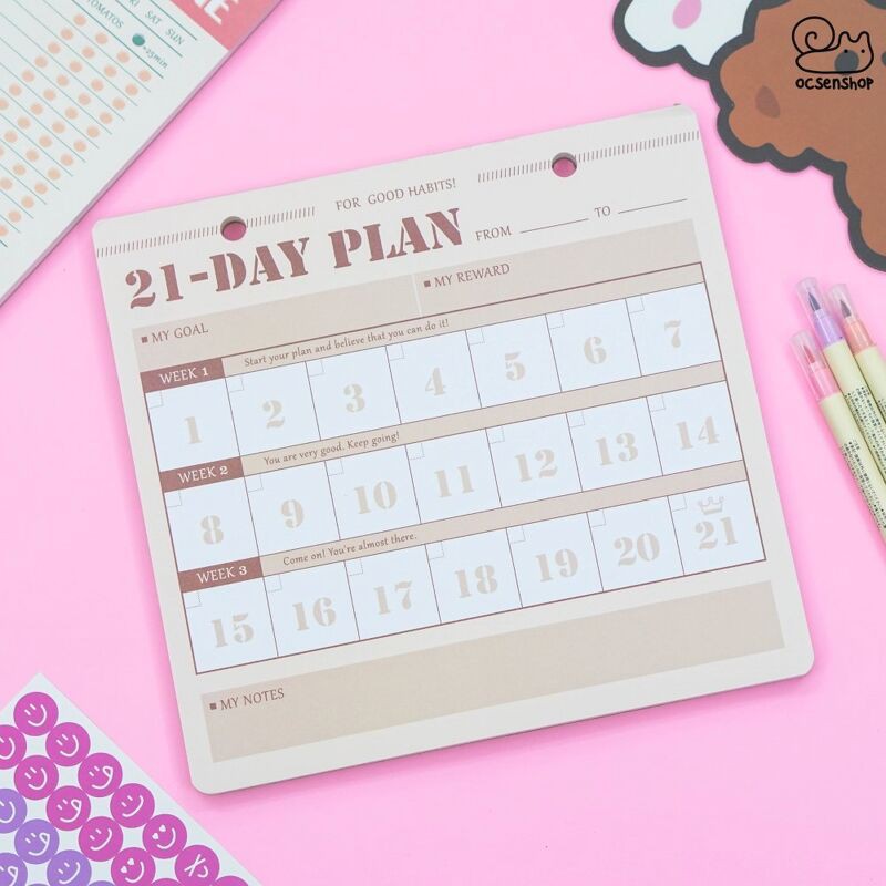 21 - Day plan Bảng kế hoạch