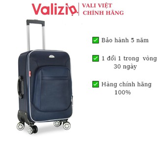 Vali kéo vải siêu bền, Vali du lịch tay kéo nhôm không rỉ sét VALIZIO 022