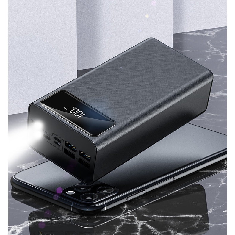 GiGiBomstore Sạc dự phòng50000mah  dung lượng lớn tiện lợi sự dụng , 4 cổng sạc đầu vào, 3 cổng sạc đầu ra Màn hình LED