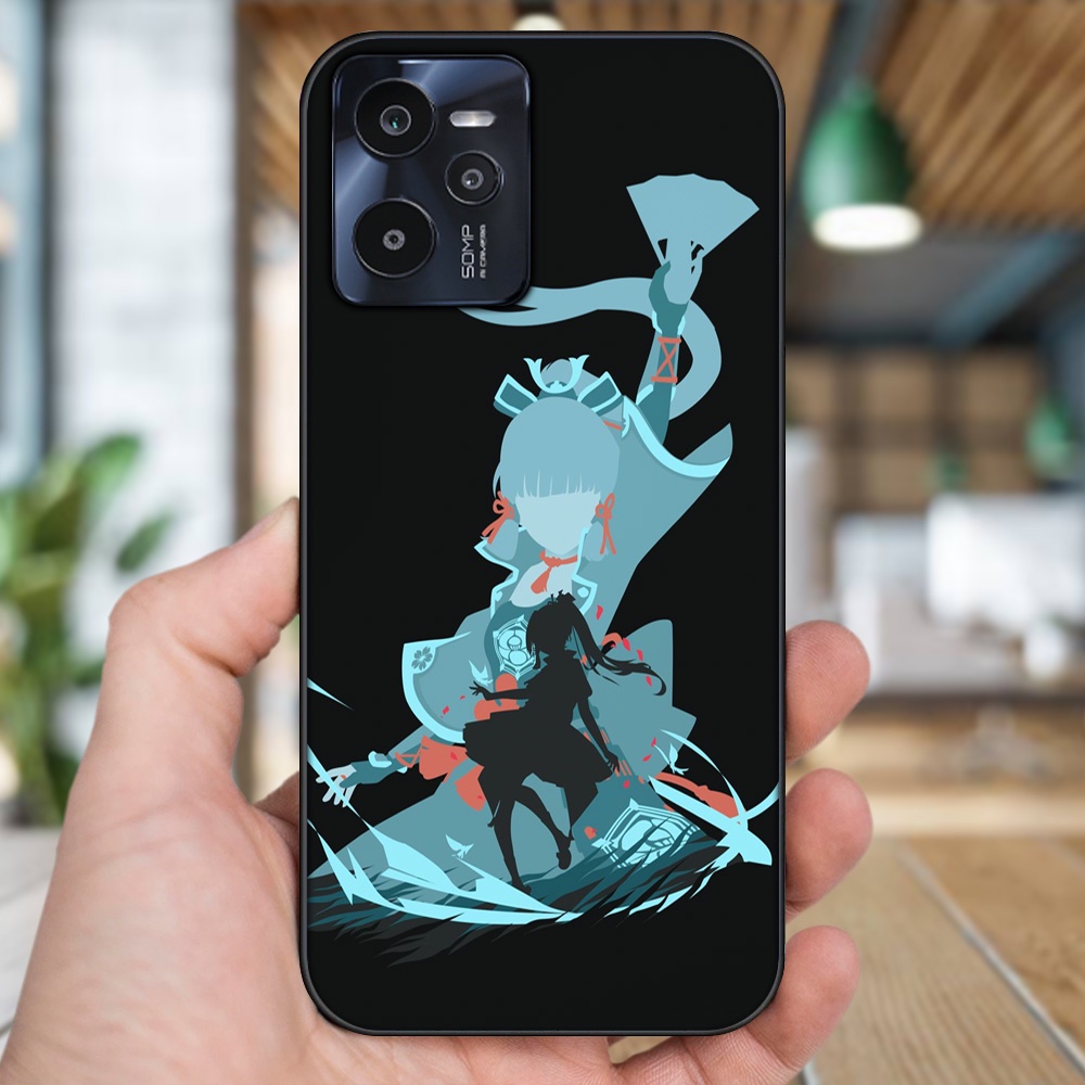 Ốp lưng Realme C35 viền đen in hình Ayaka Genshin Impact