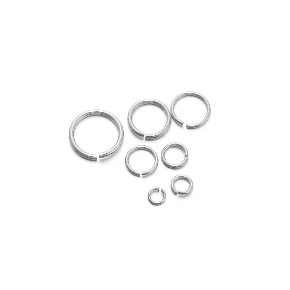 Bộ 50-200 cái vòng tròn St.kunkka Yongforyou bằng thép không gỉ mạ vàng động 3-10mm không phai màu