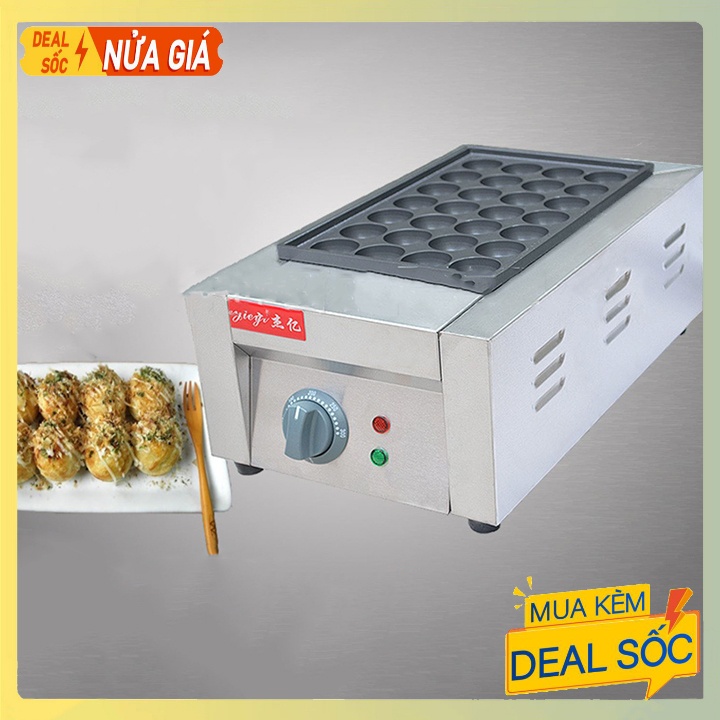 Máy làm bánh Takoyaki đơn 28 lỗ dùng điện