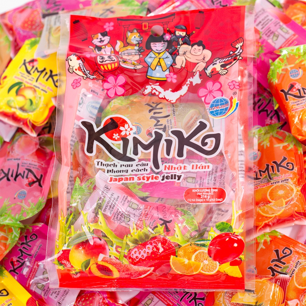 Thạch Rau Câu Long Hải Phong Cách Nhật Bản Kimiko Túi 216 G