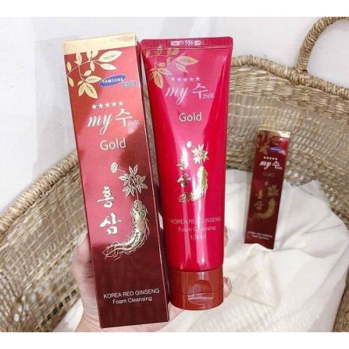 Sữa rửa mặt hồng sâm đỏ My Gold Korea Red Ginseng Foam Cleanser 130ml