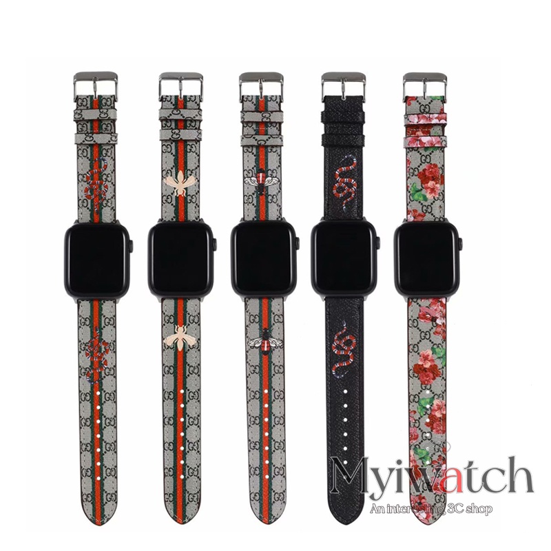 Dây da đồng hồ đeo tay 5 màu 40mm 44mm thời trang thích hợp cho Apple Iwatch Series 6 5 Se 4 3 2 Iphone Watch 38mm 42mm