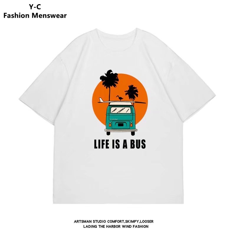 Áo Thun Nam Tay Ngắn In Chữ M-8XL Mới