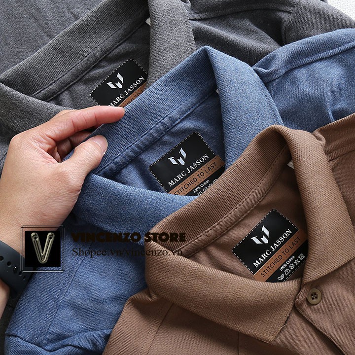 Áo thun nam tay ngắn có cổ polo trơn cao cấp mới, áo phông form rộng Vincenzo Store | BigBuy360 - bigbuy360.vn