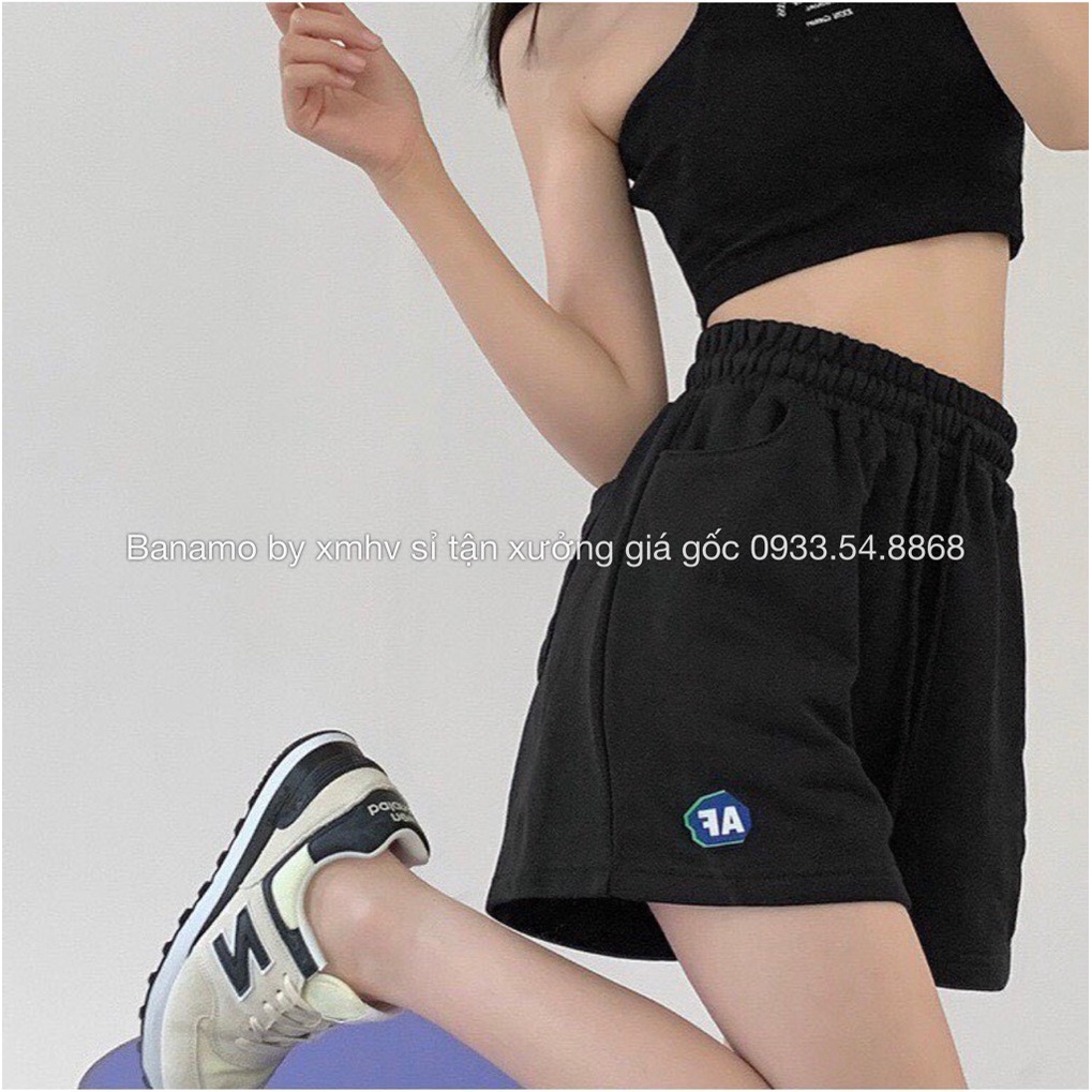 Quần đùi nữ 3 màu thời trang Banamo Fashion cạp chun dây rút quần short nữ chất nỉ da cá đẹp short FA 698 | BigBuy360 - bigbuy360.vn