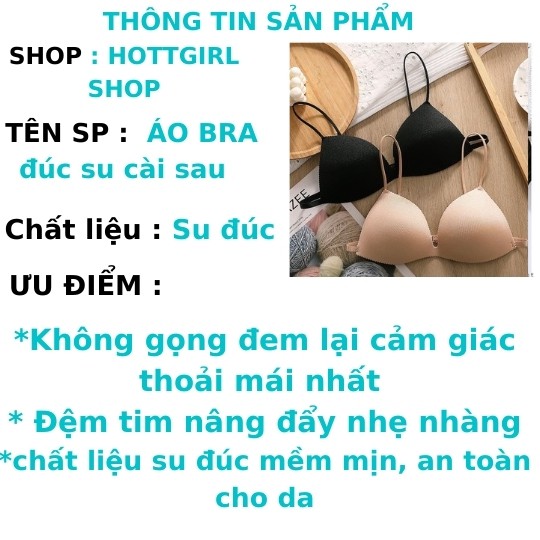 Áo Ngực Bra Su Đúc Dây Mảnh Có Móc Cài Sau Mặc Thoải Mái,áo lót nữ su trơn siêu nhẹ. | BigBuy360 - bigbuy360.vn