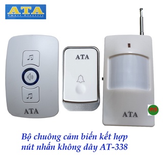 Bộ chuông báo khách báo trộm cảm ứng hồng ngoại ATA AT-338 kết hợp NÚT ẤN 913M