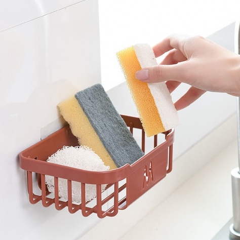 Giỏ Đựng Giấy WC, Rổ Đựng Đồ Dùng Phòng Tắm Kèm Móc Dán Tường Tiện Lợi Chất Liệu Nhựa PP Bền Chắc