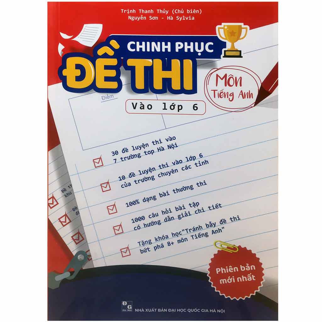 Sách - Chinh phục Đề thi vào lớp 6 Môn Tiếng Anh