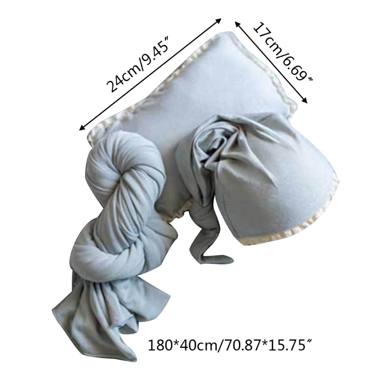 Bộ 3 Chăn Quấn Em Bé + Mũ Beanie + Gối Cho Trẻ Sơ Sinh