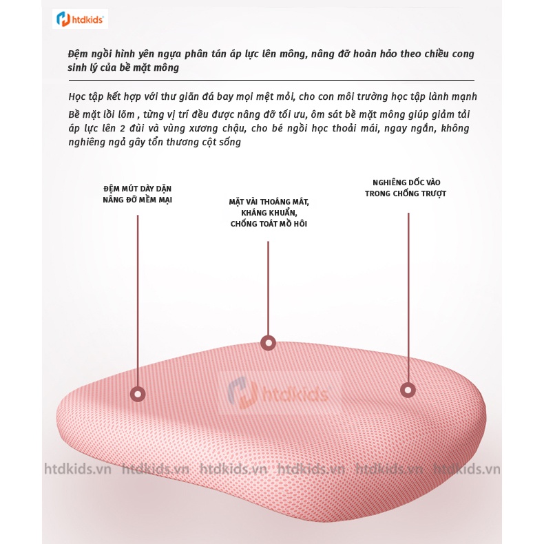 Ghế ngồi học chống gù Ergonomic bảo vệ cột sống - Nuôi dưỡng một thói quen ngồi chuẩn khoa học ngay từ khi còn nhỏ