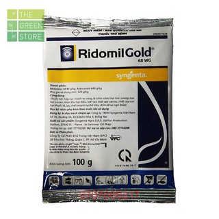 Thuốc trừ nấm bệnh RIDOMIL GOLD 68WG (100g) cho hao kiểng (lan, hồng, mai,...), rau màu, cây ăn trái