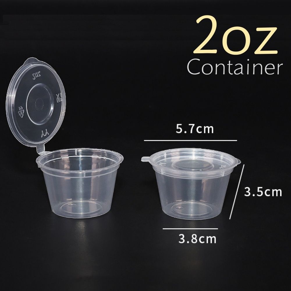 Hộp nhựa trong suốt đựng nước sốt dung tích 2oz