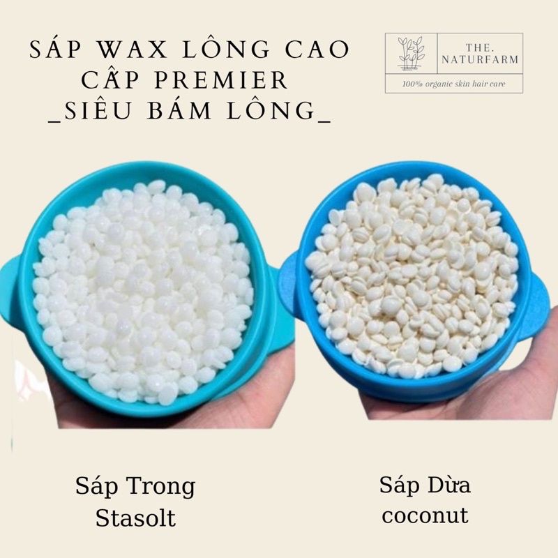 [ 300GR ] Sáp wax lông siêu bám dòng premier cao cấp - Sáp trong suốt &amp; sáp sữa dừa coconut