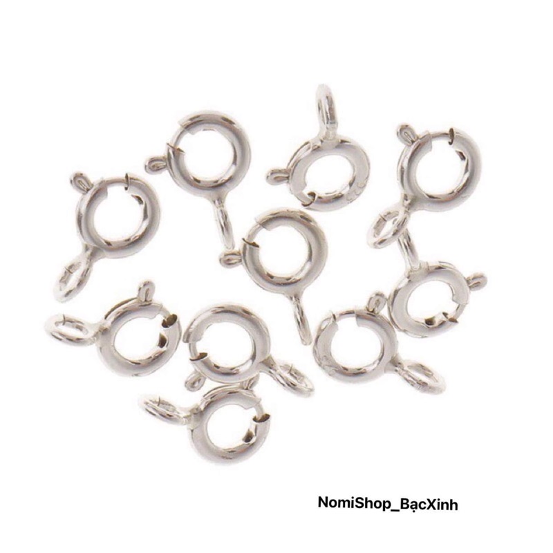 Móc khoá tròn bạc s925 nhỏ gọn chắc chắn xinh xắn Mainomi Shop Bạc Xinh
