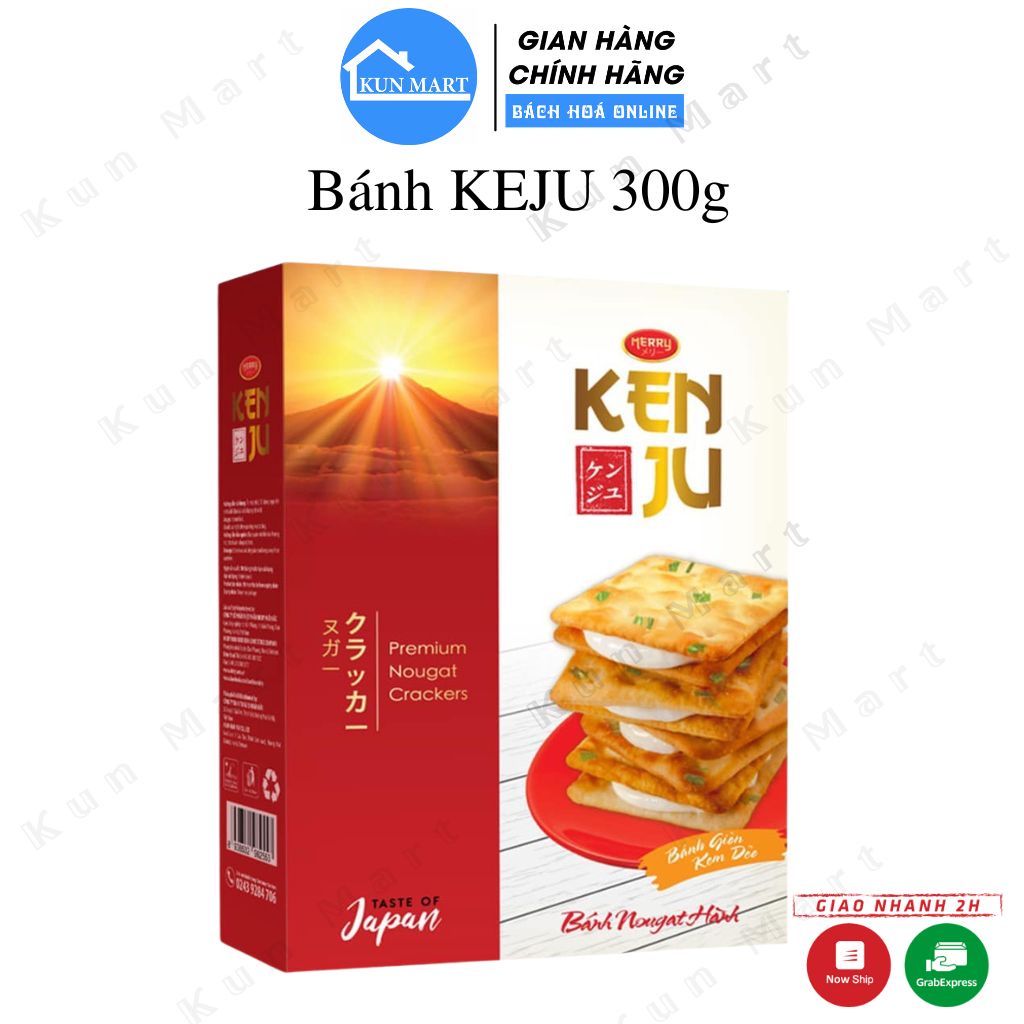 Bánh quy kem dẻo, bánh Nougat hành KENJU Richy hộp 300g