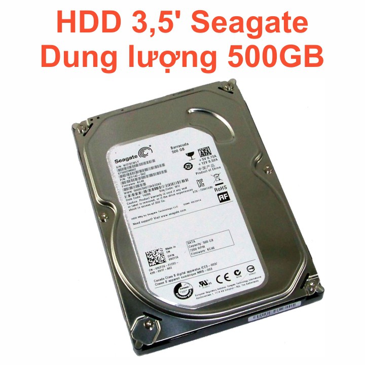 Ổ cứng HDD 3.5&quot; Seagate 500GB  – Chính Hãng – Mới 99% Tháo máy đồng bộ – Bảo hành 1 - 24 tháng