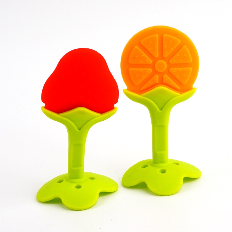 Đồ Chơi Nhai Gặm Hình Trái Cây Bằng Silicone Cấp Thực Phẩm Cho Bé