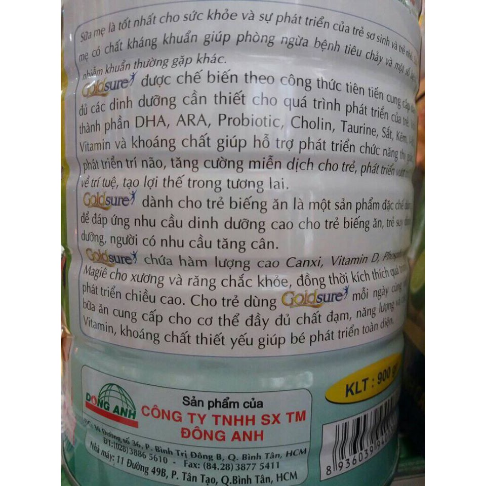 Sữa biếng ăn Goldsure Pedia NL 900g