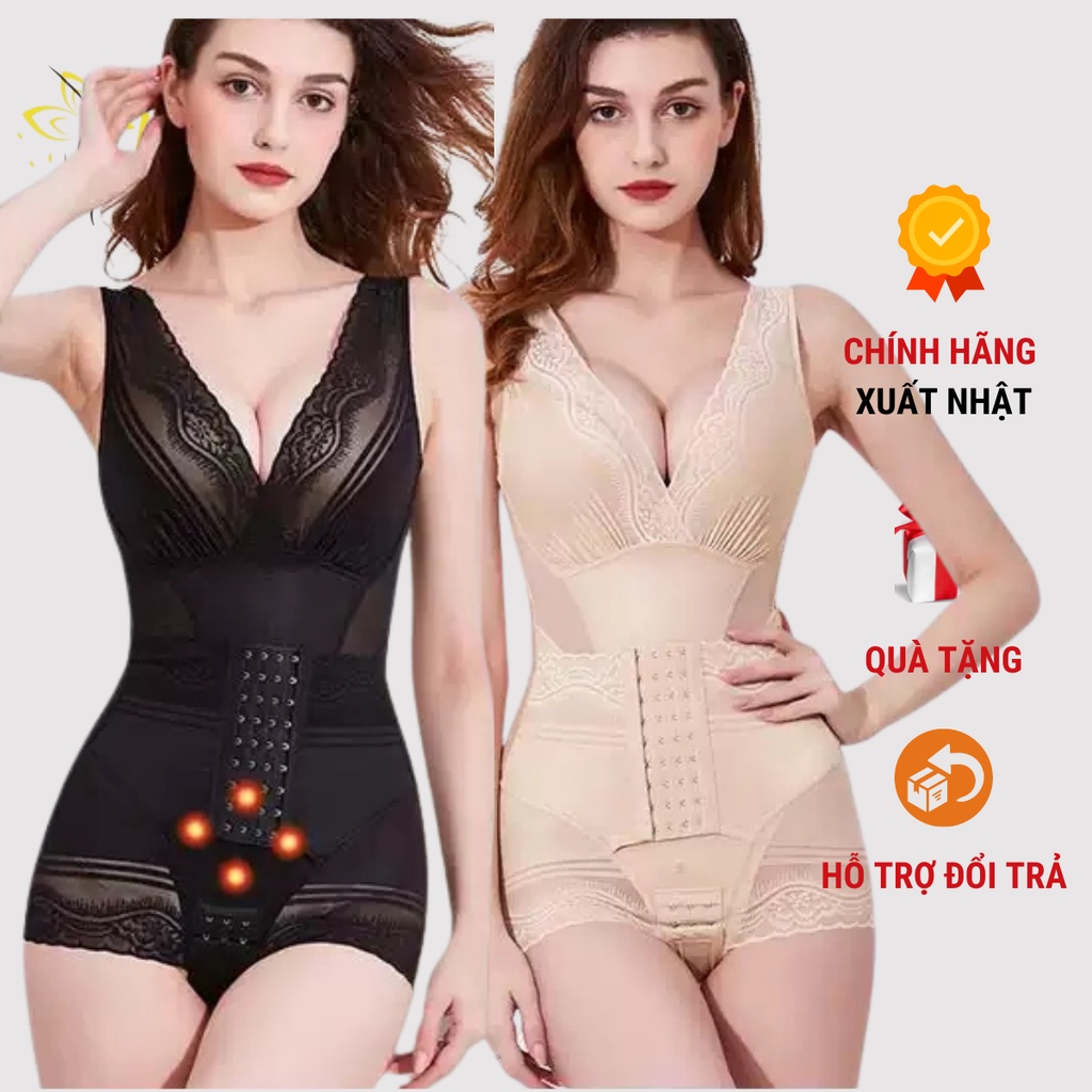 Áo gen định hình toàn thân nịt bụng eo giảm mỡ sau sinh xuất Nhật