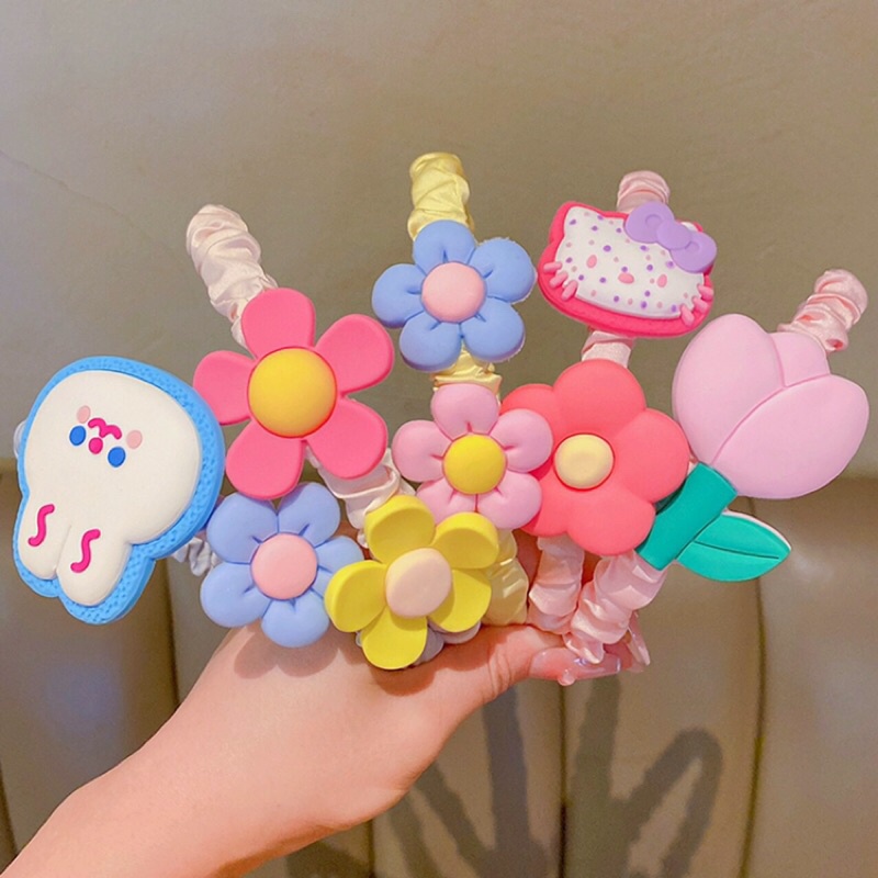Bờm tóc hoạ tiết dễ thương cho bé yêu