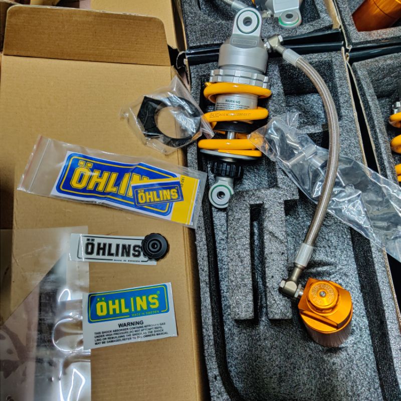 Phuộc OHLINS bình dầu xoay 360° có tặng kèm núm chỉnh lắp Ex135 Ex2010 Ex150 Ex155 Ex2010