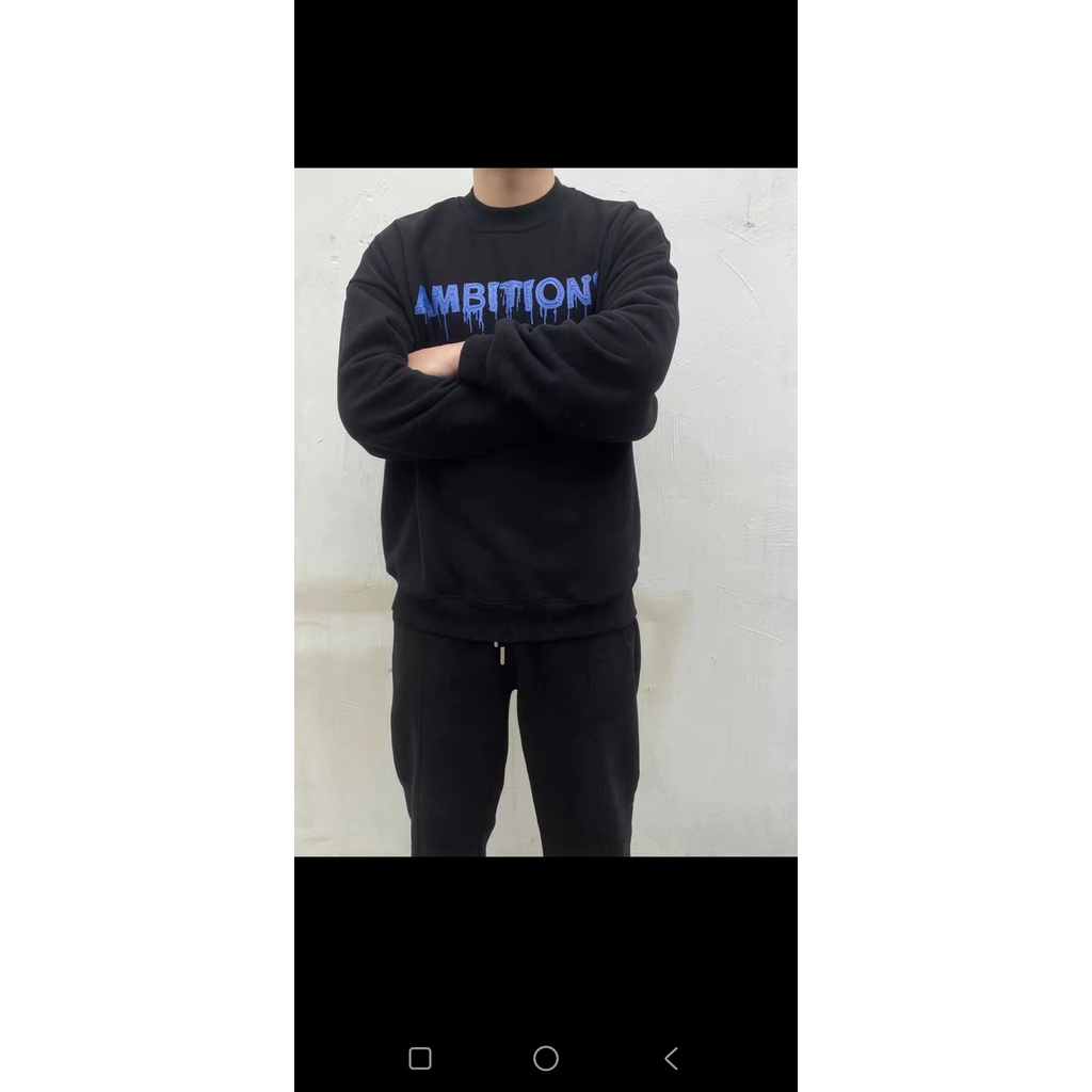 Áo SWEATER Nỉ Cổ Tròn Phối Chữ Phong Cách UNISEX Fom Rộng - Lịch Sự Thoải Mái Thấm Hút Mồ Hôi Mùa Đông 2022