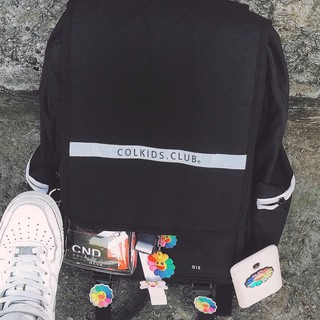 < VIDEO THẬT > Balo COLKIDS phối Line Phản Quang - 100% BLACK COLKIDS.CLUB [ UNISEX ]